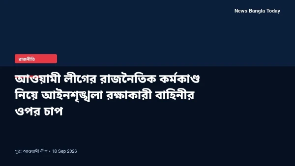 আওয়ামী লীগের রাজনৈতিক কর্মকাণ্ড নিয়ে আইনশৃঙ্খলা রক্ষাকারী বা