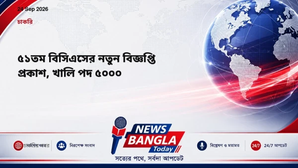 ৫১তম বিসিএসের নতুন বিজ্ঞপ্তি প্রকাশ, খালি পদ ৫০০০