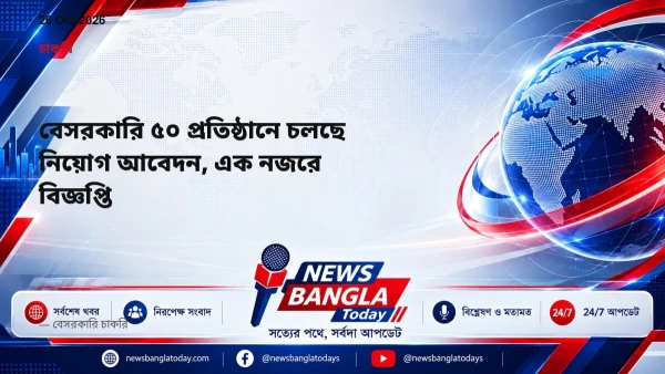 বেসরকারি ৫০ প্রতিষ্ঠানে চলছে নিয়োগ আবেদন, এক নজরে বিজ্ঞপ্তি