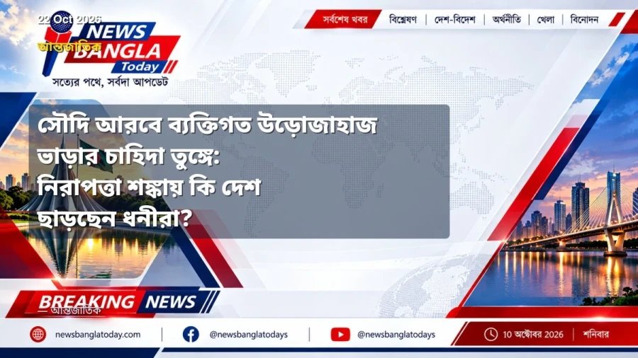 সৌদি আরবে ব্যক্তিগত উড়োজাহাজ ভাড়ার চাহিদা তুঙ্গে: নিরাপত্তা শঙ্কায় কি দেশ ছাড়ছেন ধনীরা?